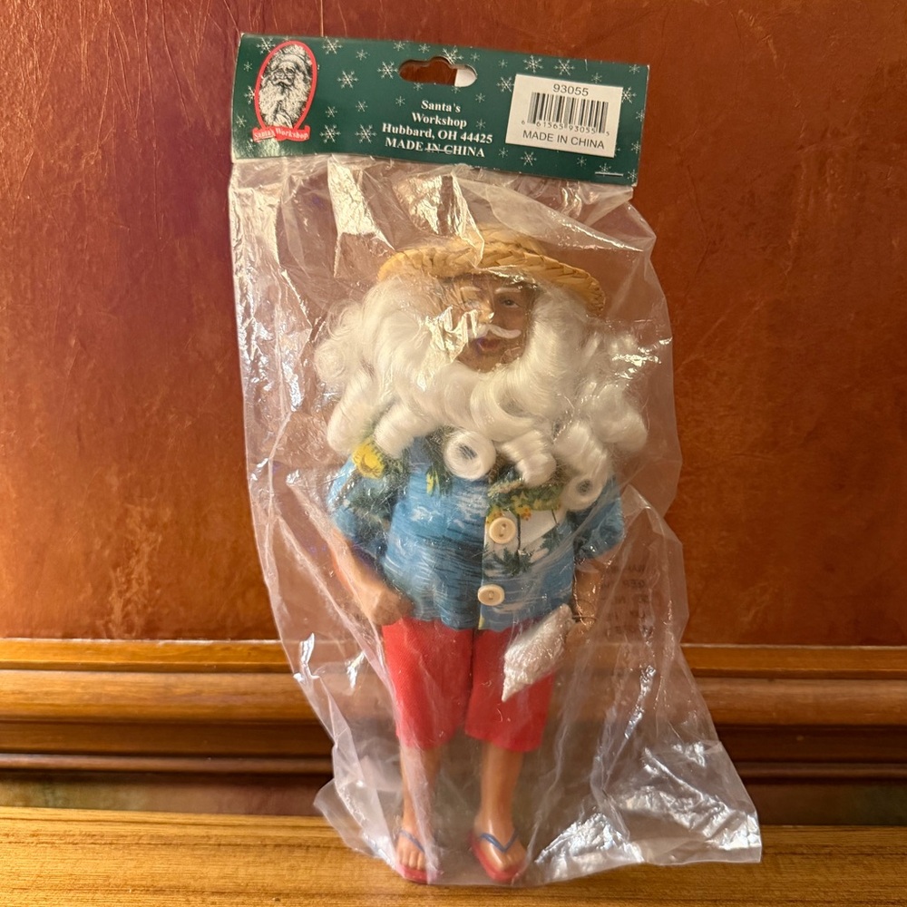 Santa’s Workshop Beach Party Santa 10” New In Package!
